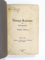 Damga kanunu izahnamesi ve tahlili fihristi / 1939 - Kitap