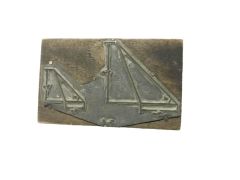 Eski matbaa baskı klişesi - 5.5x9.5 cm.