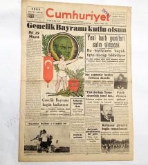 Gençlik bayramı, Cumhuriyet gazetesi, 19 Mayıs 1947 2017-05-19 - Efemera