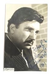 Ahmet Tarık TEKÇE 1961 tarihli - İmzalı Kartpostal
