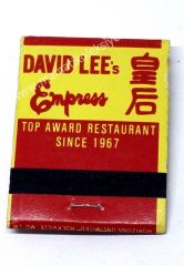David Lee Empress Top award restaurant  match - Kibrit Yeme İçme Kültürü Kibritleri