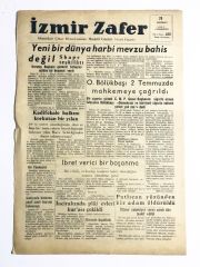 İzmir Zafer gazetesi - 29 Haziran 1957
