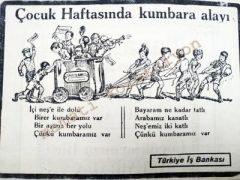 İş Bankası Kumbara şiiri  Dergiden çıkma reklam - Efemera