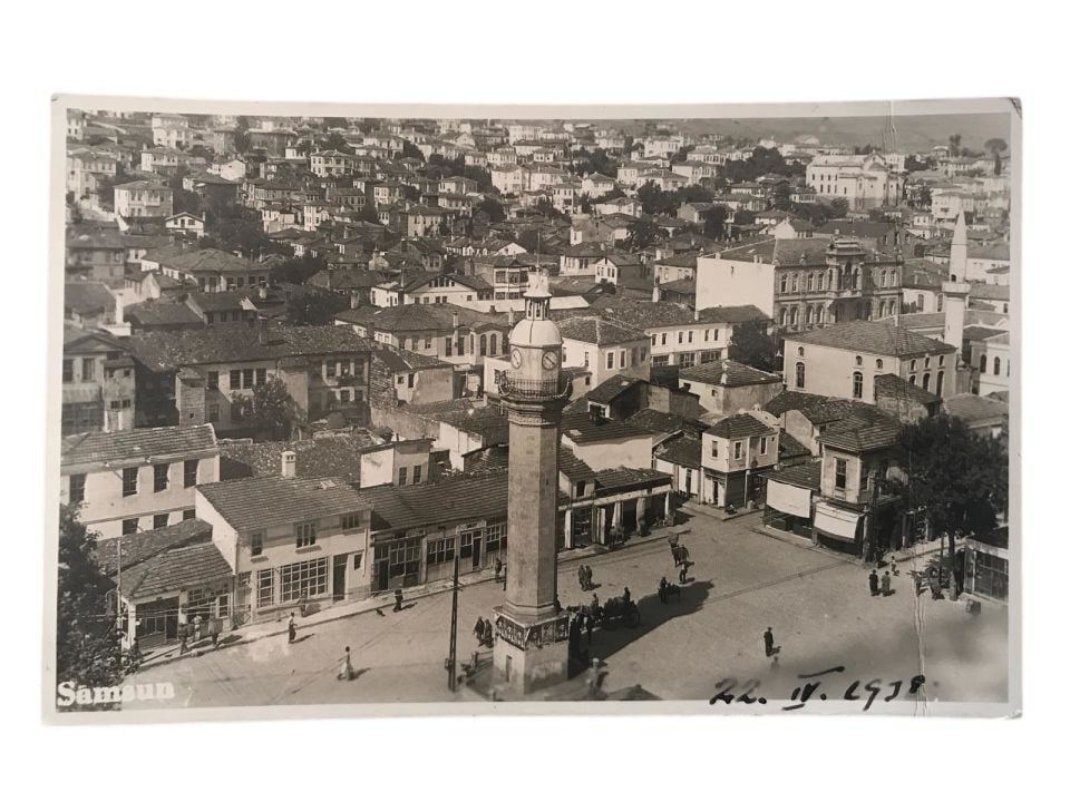 Samsun Saat Kulesi 1938 - Eski fotokart