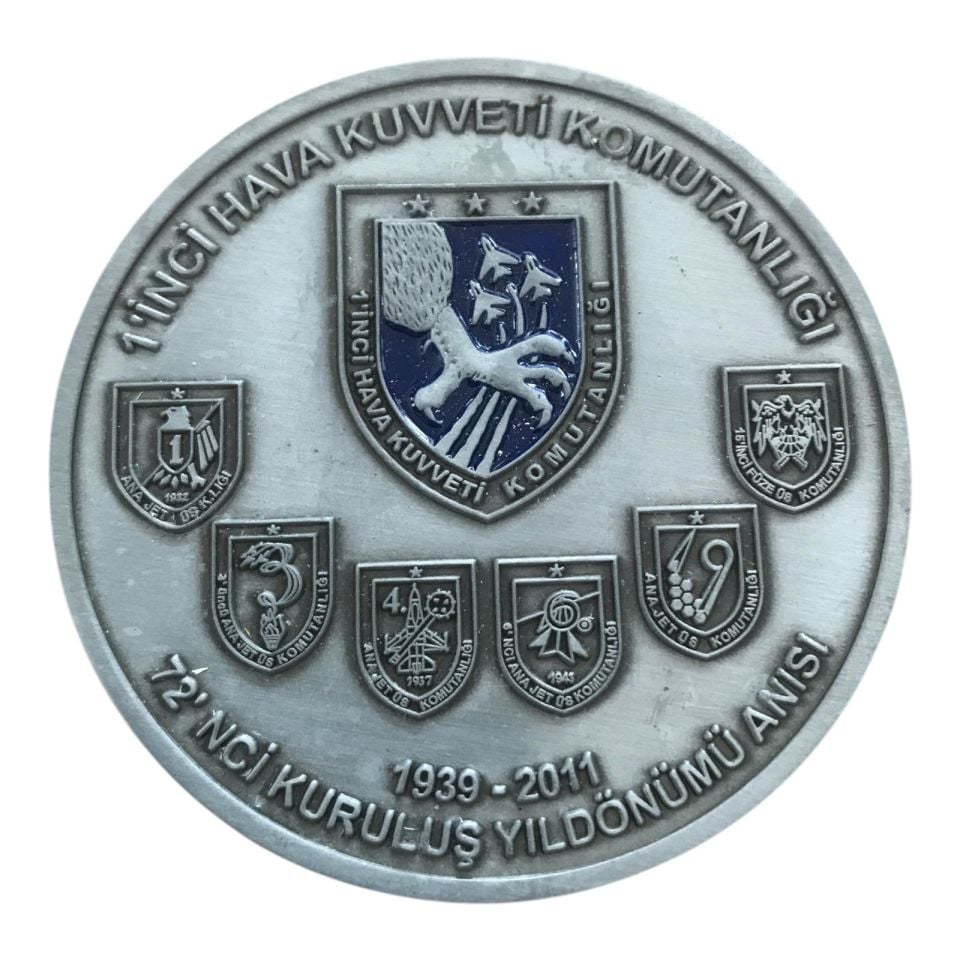 1'inci Hava Kuvveti Komutanlığı, 72'nci kuruluş yıldönümü anısı Havacılık madalya, hatıra paraları -