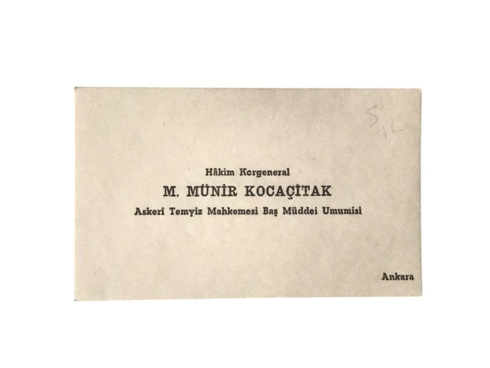 M. Münir KOCAÇITAK - Ankara / Kartvizit