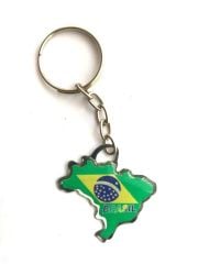 Brazil - Brezilya harita, bayrak /  Anahtarlık