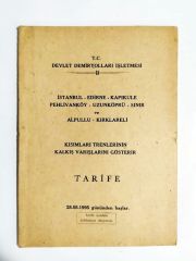 İstanbul - Edirne - Kapıkule - Pehlivanköy - Uzun Köprü - Sınır ve Alpullu-Kırklareli Tarife - Kitap