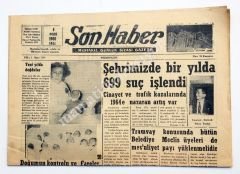 DENİZLİ, Son Haber  gazetesi, 4 Ocak 1966 - Efemera