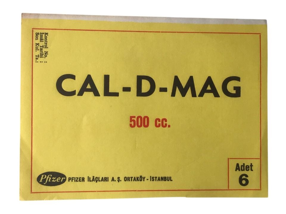 Cal - D - Mag - Pfizer İlaçları / 10x14 Etiket