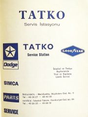 Tatko servis istasyonu - Taksim / Dergi. gazete reklamı