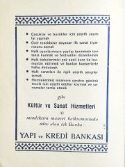 Yapı Kredi Bankası - Kültür ve Sanat Hizmetleri / Dergi. gazete reklamı