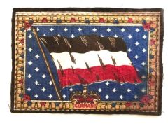 Germany / Almanya - 1910'lar Tütün promosyonu, 14x21 kumaş bayrak