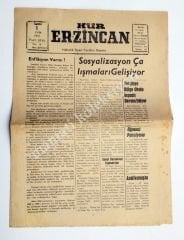 Hür Erzincan gazetesi, 1 Ekim 1965 - Efemera