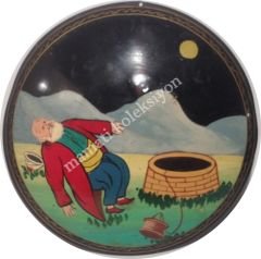Nasrettin Hoca el işi bakır duvar tabağı