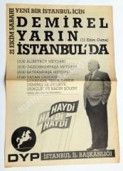 Süleyman DEMİREL, DYP gazete tamboy seçim reklamı - Efemera