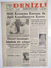 Denizli Günlük Siyasi Gazete 20 Haziran 1956 - Gazete