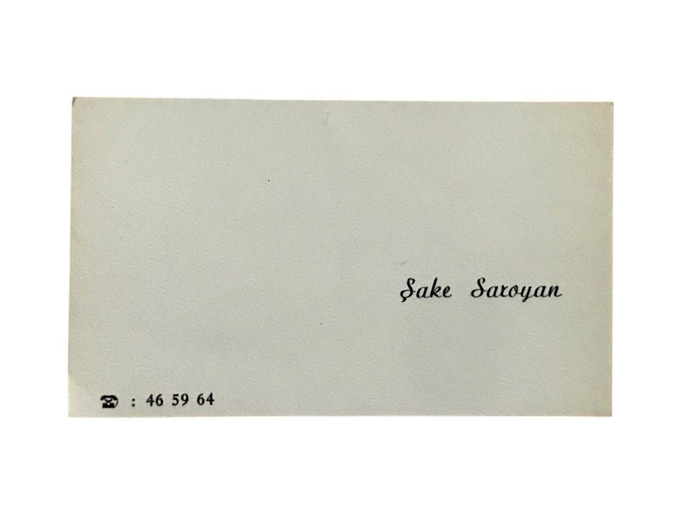 Şake SAROYAN - Kartvizit