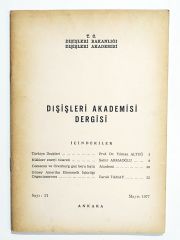 Dışişleri akademisi dergisi Sayı:31 - Dergi