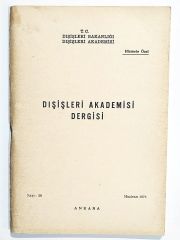 Dışişleri akademisi dergisi Sayı:38 - Dergi