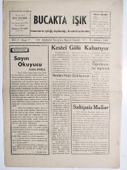 ISPARTA - Bucakta Işık gazetesi. ilk sayı 9 Şubat 1961 - Gazete