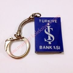 Türkiye İş Bankası, lacivert anahtarlık Banka - Sigorta anahtarlıkları Eski anahtarlık