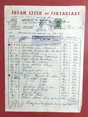 İrfan ÖZER ve Ortakları Kollektif Şirketi - Fatura