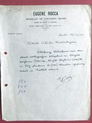Eugene Rocca Mücellit ve Kırtasiye İşleri BEYOĞLU - 1955 Tarihli Antetli Kağıt