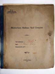 TEKEL / İnhisarlar umum müdürlüğü 1934 yılı Memurlara mahsul sicil dosyası - Efemera