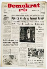 Demokrat Eyüp gazetesi - 21 Mayıs 1954 / Gazete