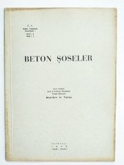 Beton Şoseler / Muhittin TOKÖZ 1939