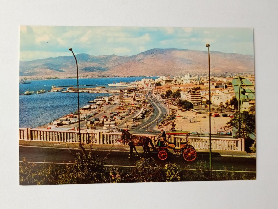 İzmir - Varyanttan konak meydanından bir görünüş - Kartpostal