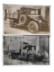 İstanbul Belediyesi İtfaiye kamyonları - 1935 tarihli 2 adet Fotoğraf