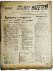 ADANA Ticaret Gazetesi, 1 Temmuz 1934  / Gazete