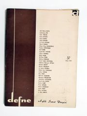 Defne Haftalık Sanat Dergisi / Sayı:37 / Ocak 1967  - Dergi