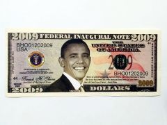 2009 Dollars Federal Inagural Note - B. OBAMA / Şaka - Reklam Parası