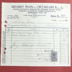 Mehmet İNAN ve Ortakları - Fatura