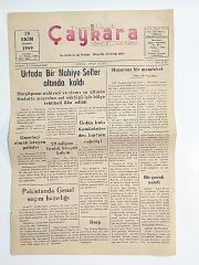 Demokrat Çaykara Gazetesi 28 Ekim 1959 - Gazete
