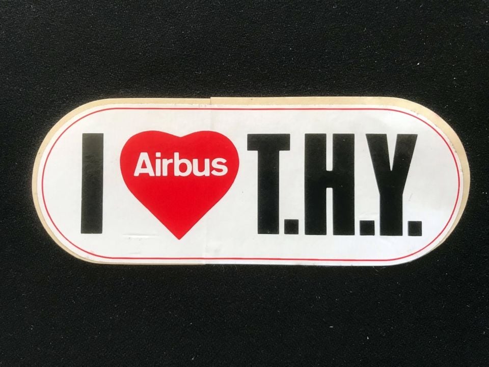 THY Türk Hava Yolları - I Love Airbus T.H.Y. / Etiket