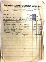 İbrahim ÖZHAN Demir Hırdavat - Fatura