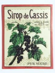 Sirop de Cassis Pur Sucre - Paris / 10x12 etiket