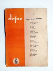 Defne Haftalık Sanat Dergisi / Sayı:75 - Mart 1970 - Dergi