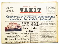 Yurdumuzda 158 Halkevi daha açılıyor - 17 Şubat 1939 tarihli Vakit gazetesi  / Gazete