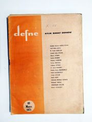 Defne Haftalık Sanat Dergisi / Sayı:89 - Mayıs 1971/ Namık KEMAL'in Tanzimat'a ait görüşleri - Dergi
