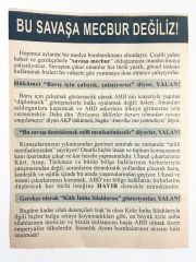 Irak savaşı 2003 - Savaşa karşı.. / Bildiri