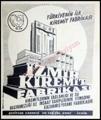 Türkiye'nin ilk kiremit fabrikası, İZMİR Kiremit fabrikası - Dergi reklamı - Efemera