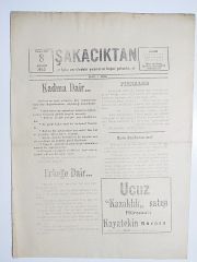 Şakacıktan Gazetesi 8 Aralık 1962 SUSURLUK - Gazete