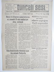 Tunceli Sesi gazetesi 17 Mart 1987 - Gazete