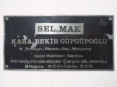 Sel-Mak / Betoniyer vibratör vinç - 10x20 Metal plaka
