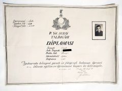 P. Yd. Subay Diploması / Efemera